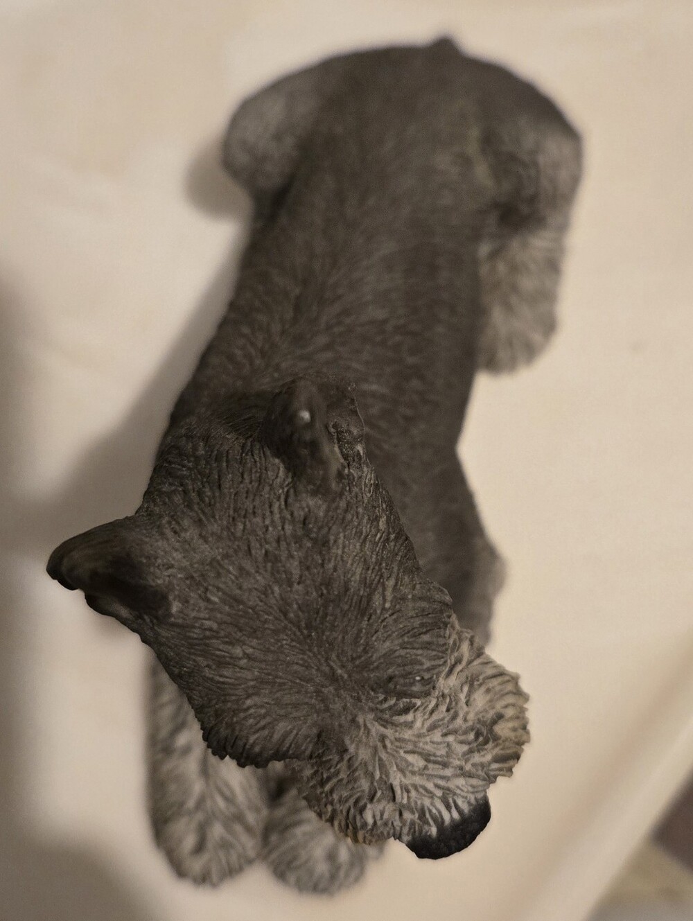 Gray Schnauzer Dog Figurine Decorative Pet Statue - Picture 2 of 10